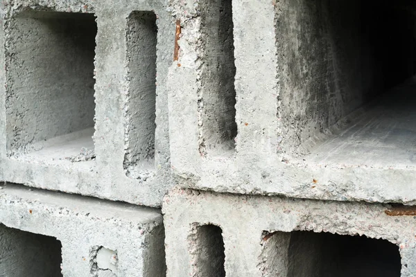 Stack Concrete Ventilation Blocks Close — Stock Photo, Image