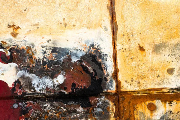 Metal Surface Burnt Car Close — Stock Photo, Image