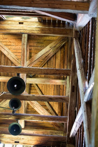 Campane Nel Vecchio Campanile Legno Vicino Alla Chiesa Xviii Secolo — Foto Stock