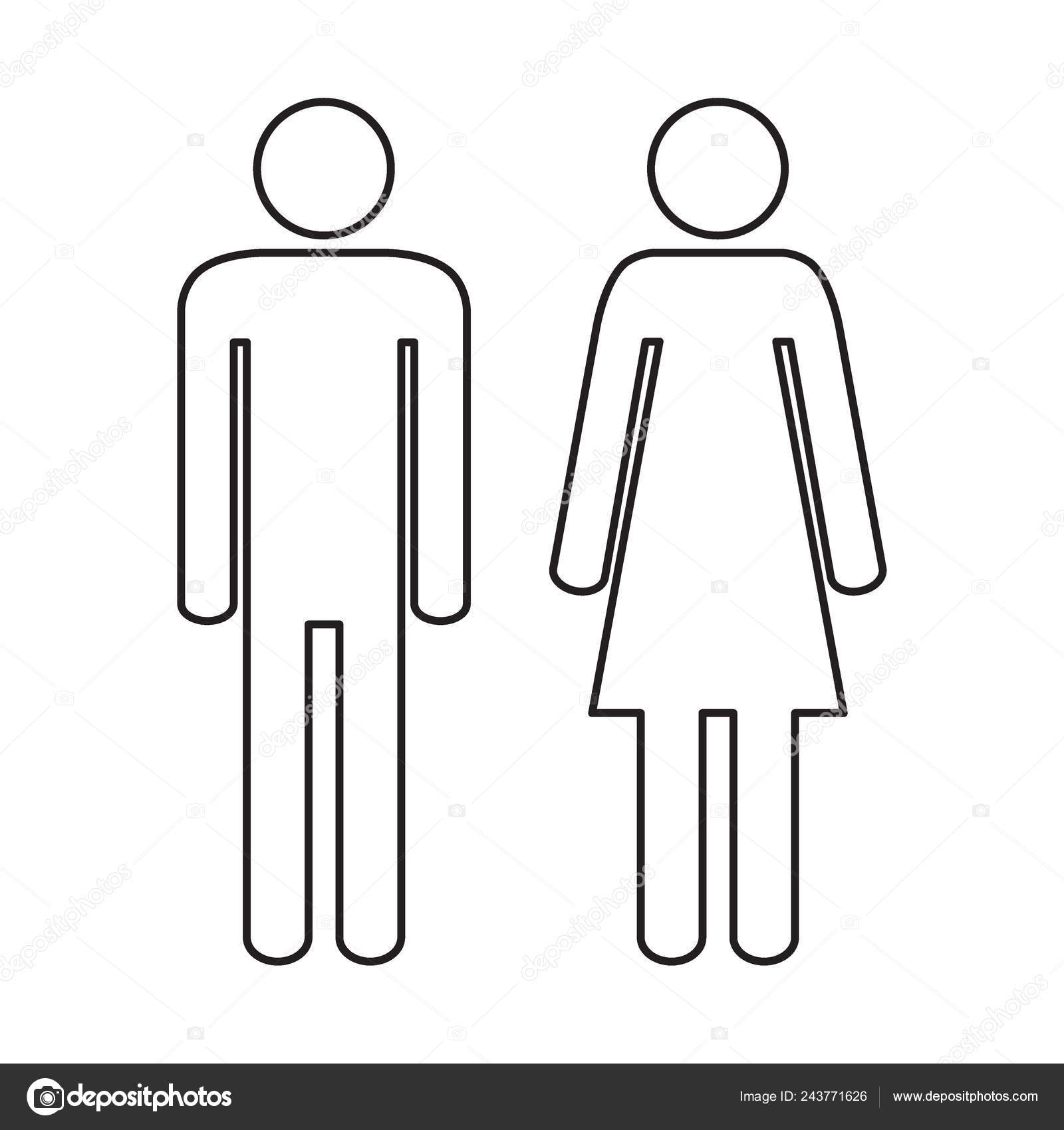 Image vectorielle Icône Homme Femme Isolée Sur Fond Blanc Illustration  Vectorielle par ©rootstocks - 243771626, image size:1600x1700