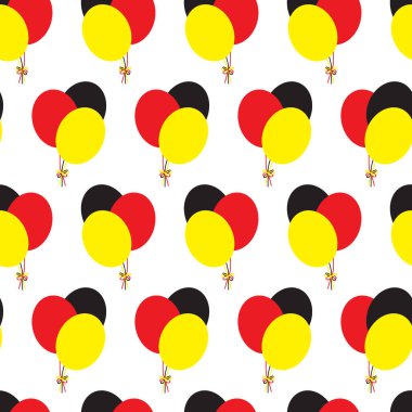 Alman bayrağı'nın renk balonlar. Seamless modeli. Vektör çizim.