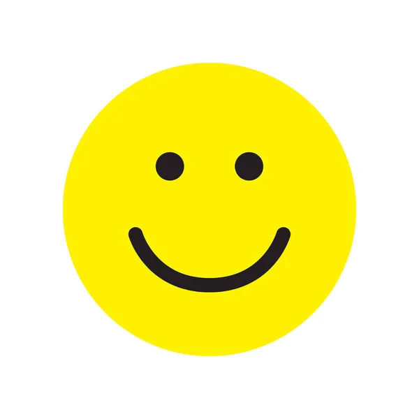 Ícone Sorriso Feliz Símbolo Facial Estilo Plano Ilustração Vetorial — Vetor de Stock