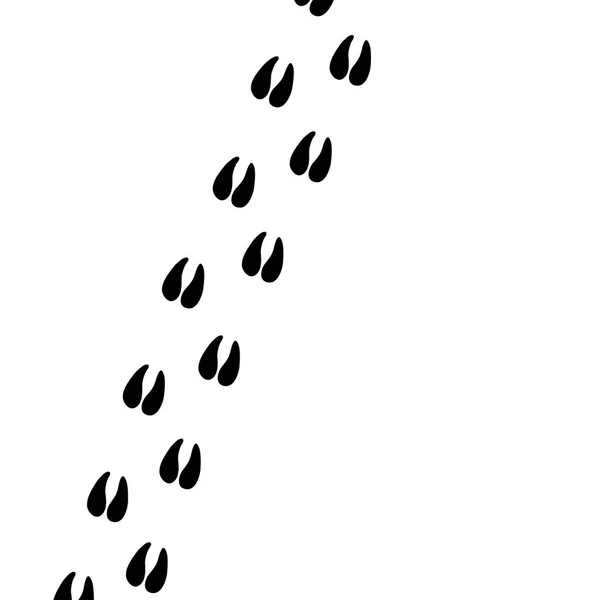 Toynak (pençe) yazdırır. Domuz (geyik, keçi, inek, koyun) toynak izleri. Hayvan pençe izleri. Vektör çizim.