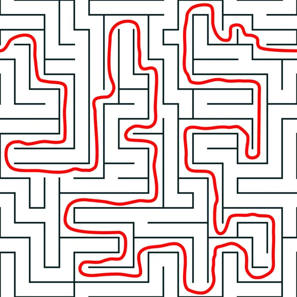 Labyrint naadloze patroon — Stockvector