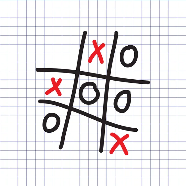 Tic-tac-toe gioco — Vettoriale Stock