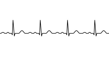 Ekg line. Heartbeat. clipart