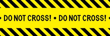 Do not cross! Warning tape.  clipart