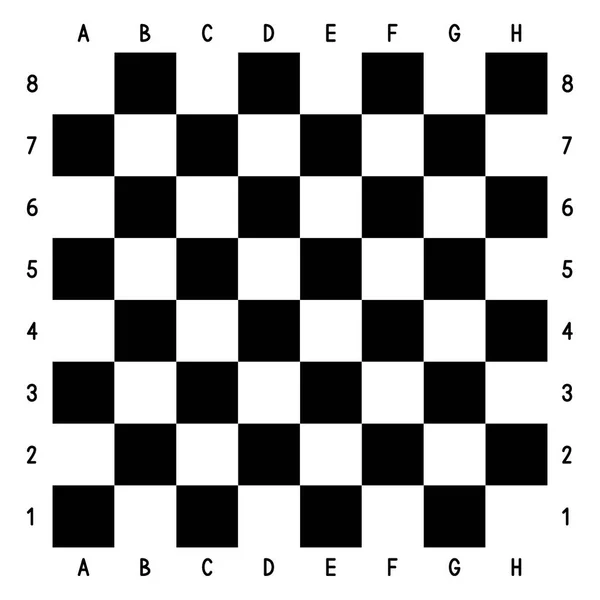 Fekete-fehér sakktábla. — Stock Vector