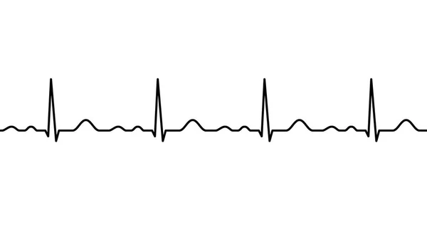 Línea Ekg. Latidos cardíacos . — Vector de stock