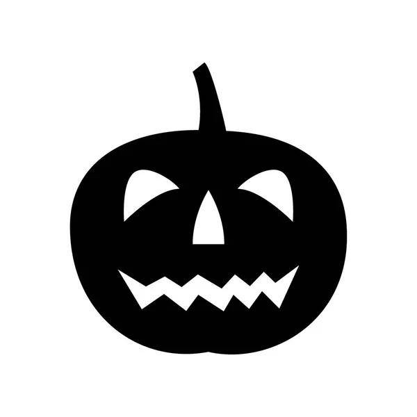 Jack-o-lantern. Selamat ikon Halloween - Stok Vektor