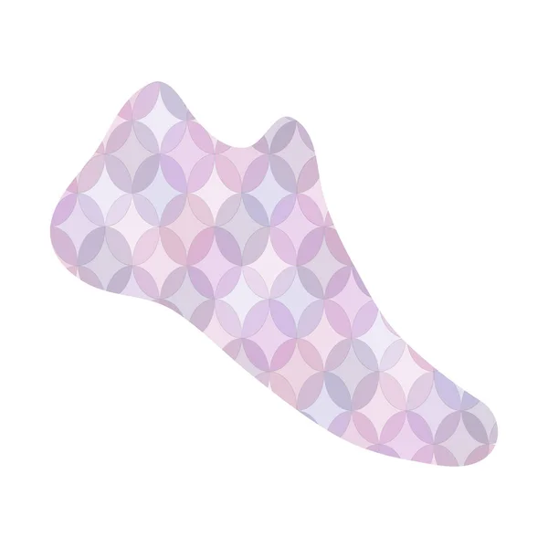Shoe with light purple abstract pattern — Stock Vector