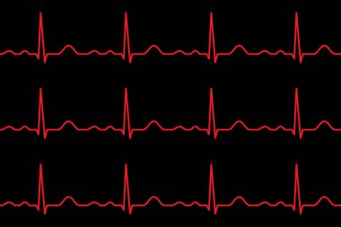 EKG satırları. Kalp atışı. Seamless modeli.