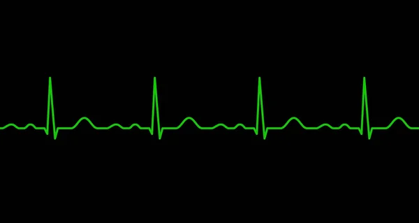 Línea Ekg. Latidos cardíacos . — Vector de stock