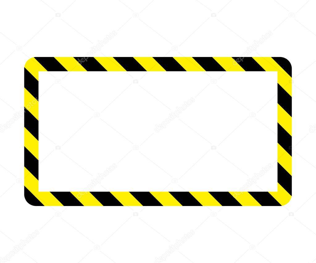 Warning stripes frame.