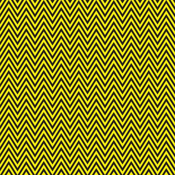 ジグザグ黒と黄色のパターン — ストックベクタ