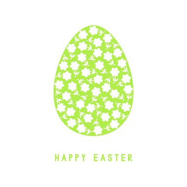 Daha kolay yumurta. Paskalya tebrik kartı.