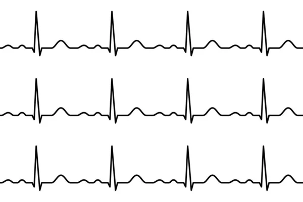 EKG satırları. Kalp atışı. Seamless modeli. — Stok Vektör