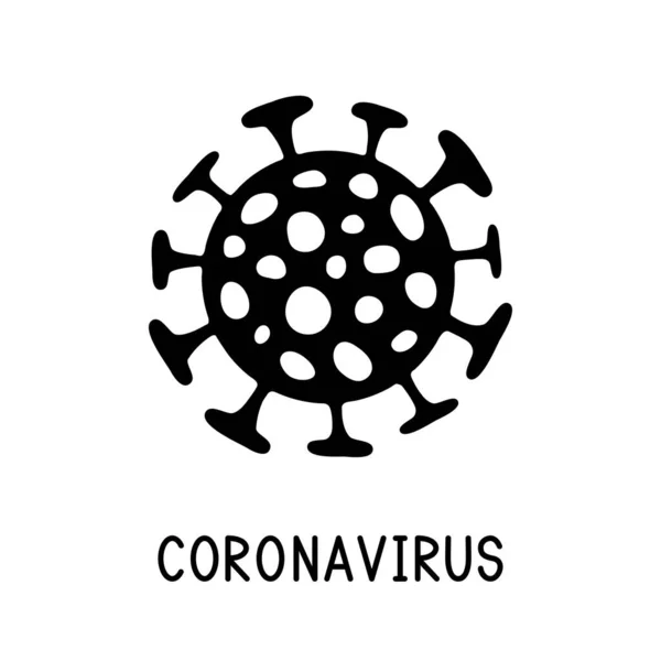 Bakteri Coronavirus Sel Coronavirus Berbahaya Tanda Covid Sel Coronavirus Berbahaya - Stok Vektor