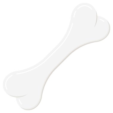 Beyaz köpek ya da insan kemiği şablonu beyaz arkaplanda izole edildi.