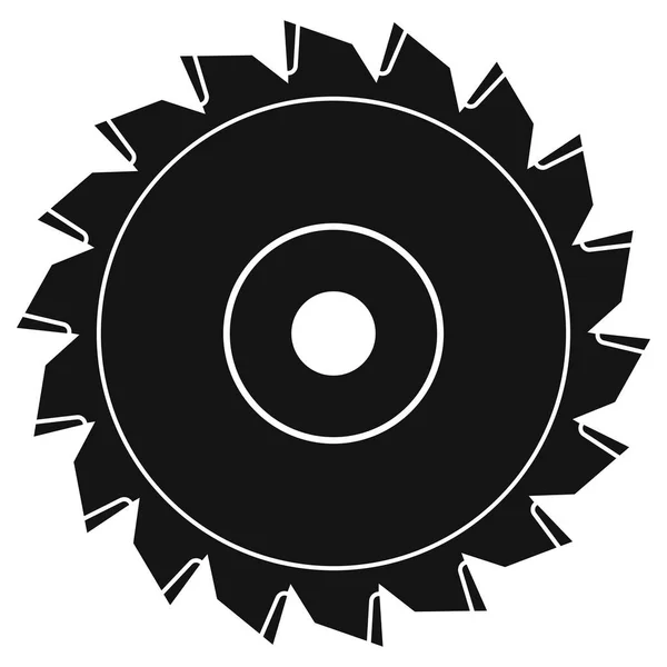 Чорний Круглий Пилковий Диск Простий Значок Дизайну Дерева Металеві Роботи — стоковий вектор