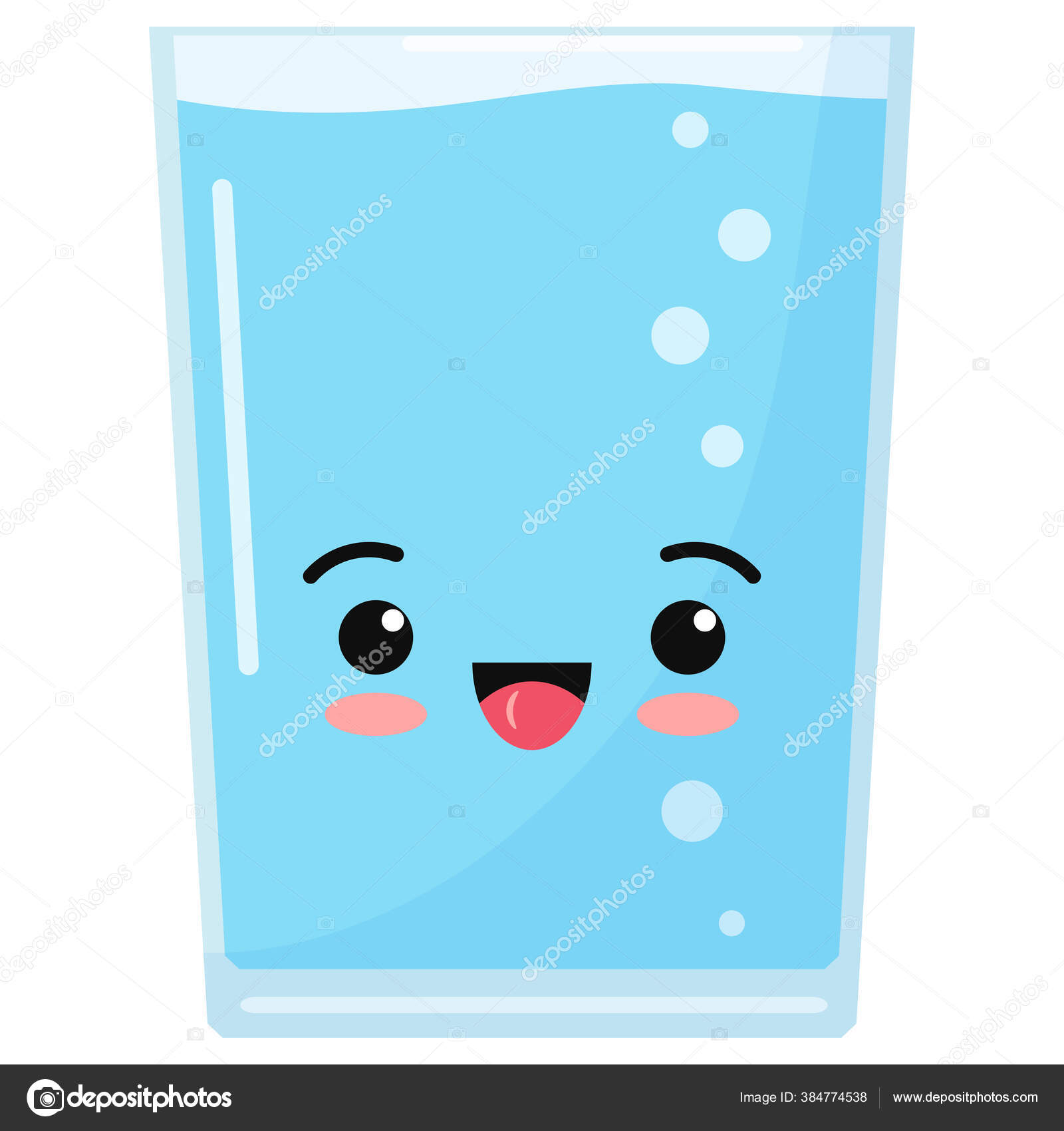 Drink water emoji Vector Art Stock Images | Depositphotos