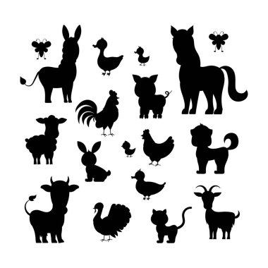 Beyaz arka planda izole edilmiş siyah siluet..