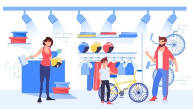 Anne-baba bisiklet dükkanından oğlu için bisiklet almayı seçti.