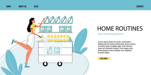 最佳家居清洁产品选择推广设计 — 图库矢量图片