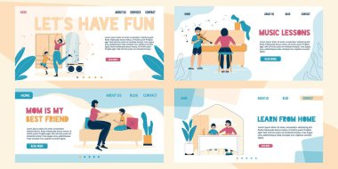 Anne oğul ev eğlencesi İniş sayfası