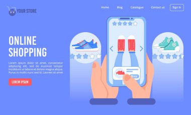 Çevrimiçi moda mağazası sunum iniş sayfası