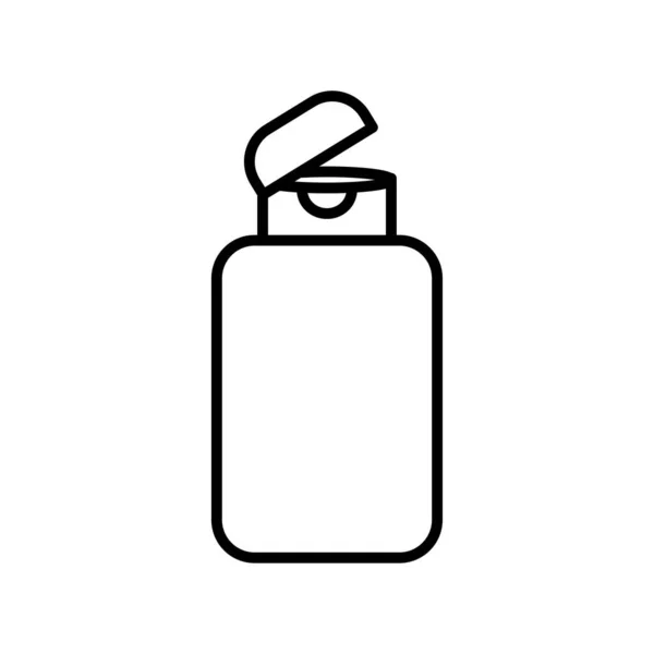 Ícone de garrafa de creme de mão, estilo de linha —  Vetores de Stock