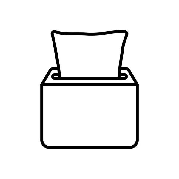 Icono de caja de pañuelos, estilo línea — Archivo Imágenes Vectoriales