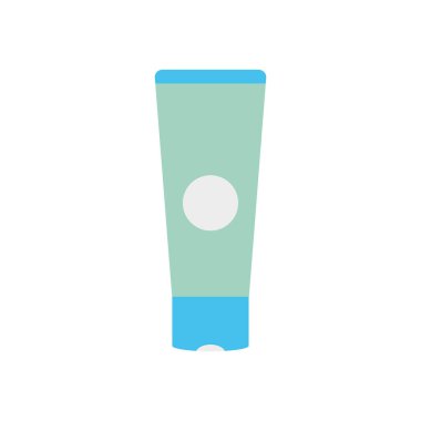 El kremi ikonu şişesi, düz stil.