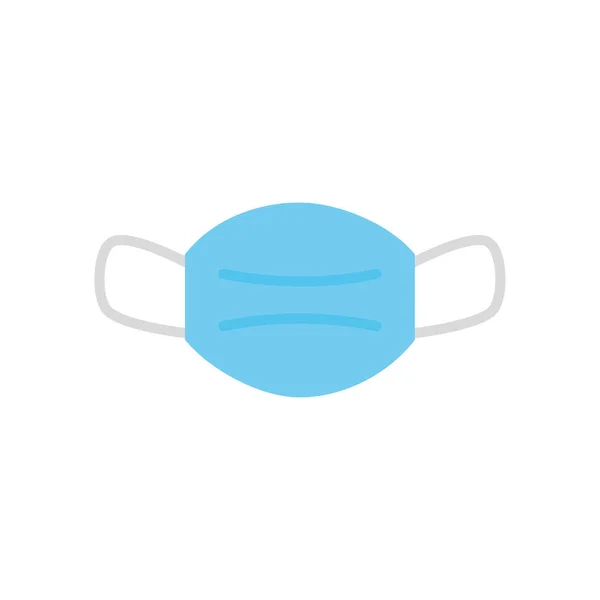Máscara bucal médica icono, estilo plano — Vector de stock