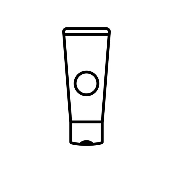 Flaska handkräm ikon, linje stil — Stock vektor
