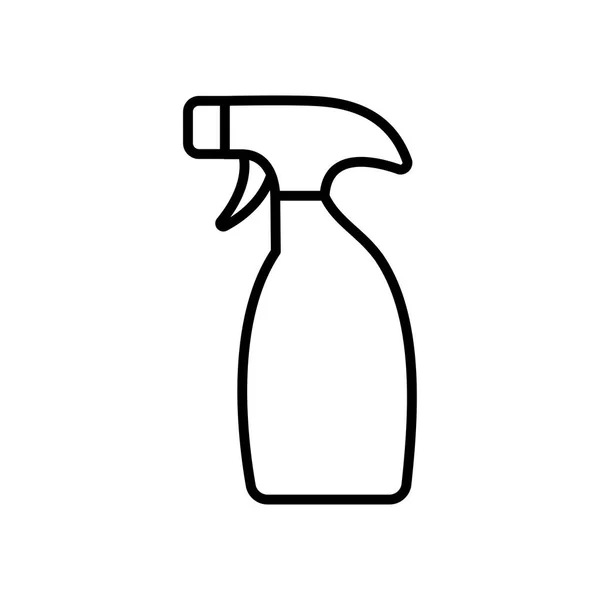 Ícone de garrafa de spray de limpeza, estilo de linha — Vetor de Stock