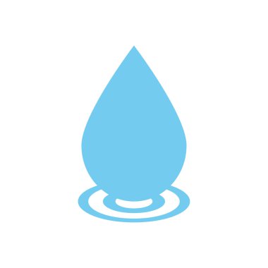 su damlası simgesi, düz stil