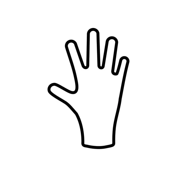 Čistá ikona ruky, styl čáry — Stockový vektor