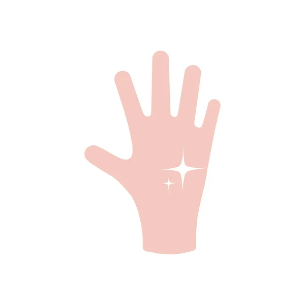 Icono de mano limpia, estilo plano — Vector de stock