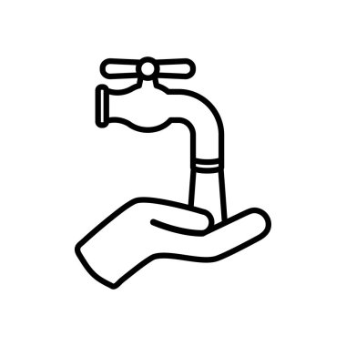 el ve su musluğu simgesi, satır biçimi