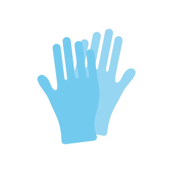 Icono de guantes médicos, estilo plano — Vector de stock