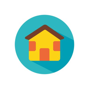 karikatür evi simgesi, blok biçimi