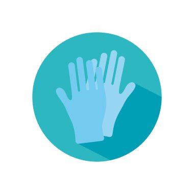 tıbbi eldiven simgesi, blok biçimi