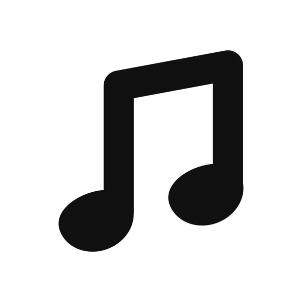Music note fill style icon vector design — стоковый вектор