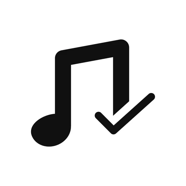 Music note fill style icon vector design — стоковый вектор