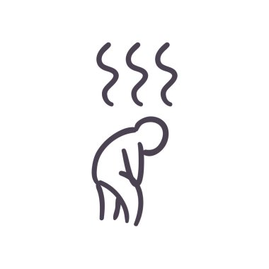 Yorgunluk çizgisi biçim vektör tasarımlı avatar