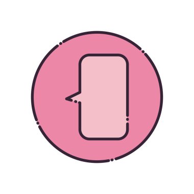 Dikdörtgen iletişim balonu doldurma biçimi vektör tasarımı