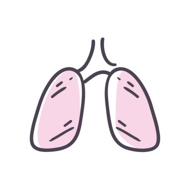 Akciğerler organ doldurma biçim vektör tasarımı