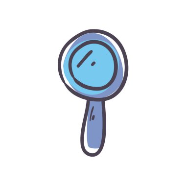 İzole lupe doldurma biçimi vektör tasarımı