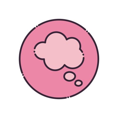 Bulut iletişim balonu doldurma biçim vektör tasarımı